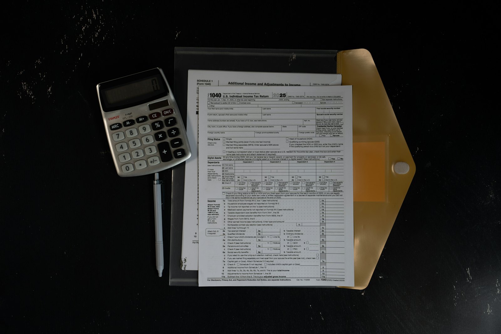 Documentos, calculadora y expediente de avalúo